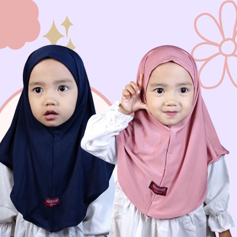 Kerudung Anak Perempuan Hijab Bergo Malay Anak Jersey Jilbab Non Pet