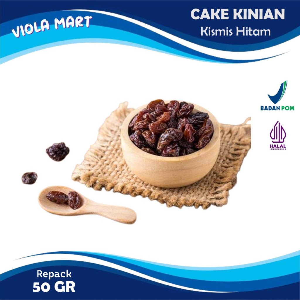 

KISMIS HITAM 50gr / Black Brown Raisins GOOD QUALITY {Tersedia Harga Grosir}