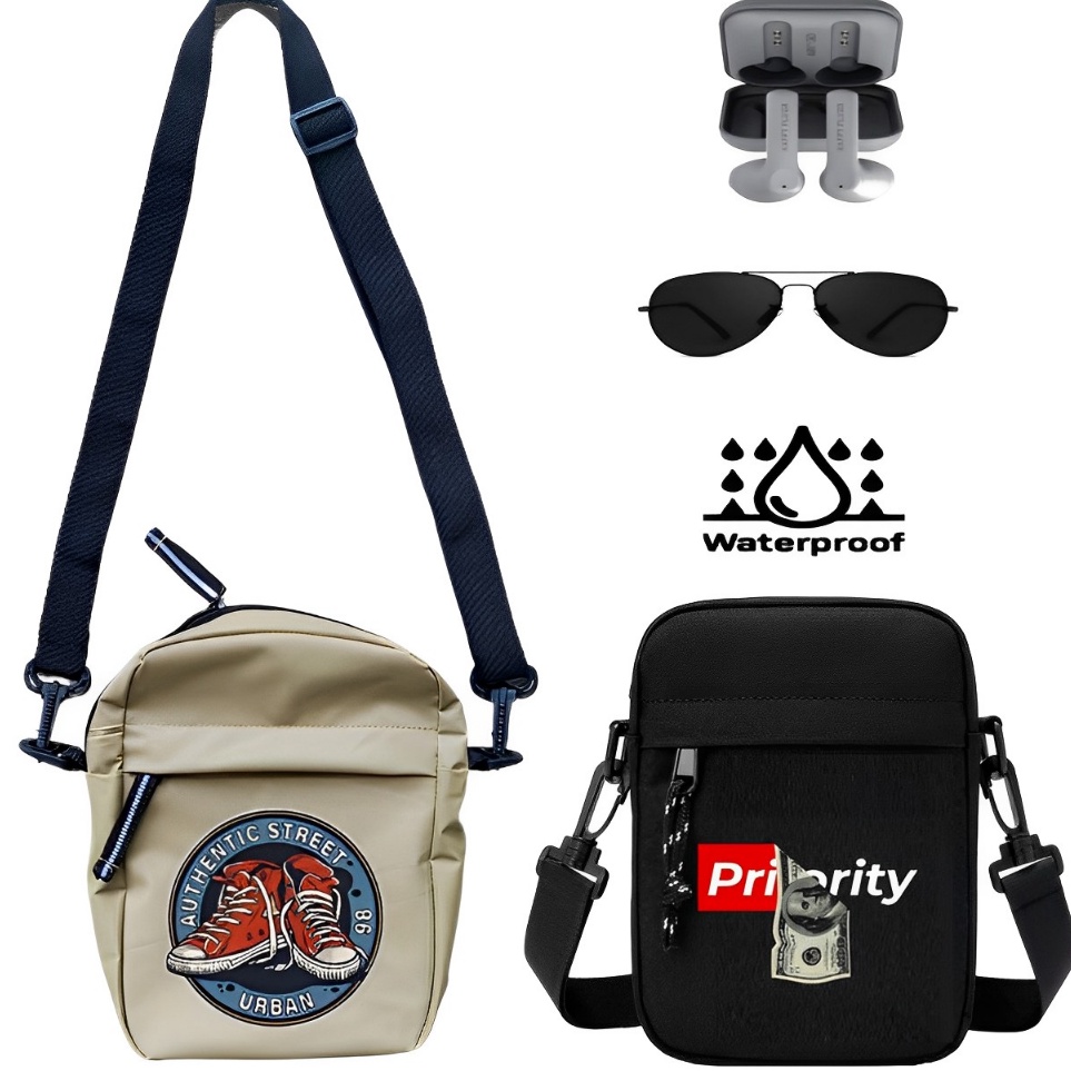 KODE I95T TAS SELEMPANG PRIA murah distro anti air waterproof keren kekinian kerja simpel original s