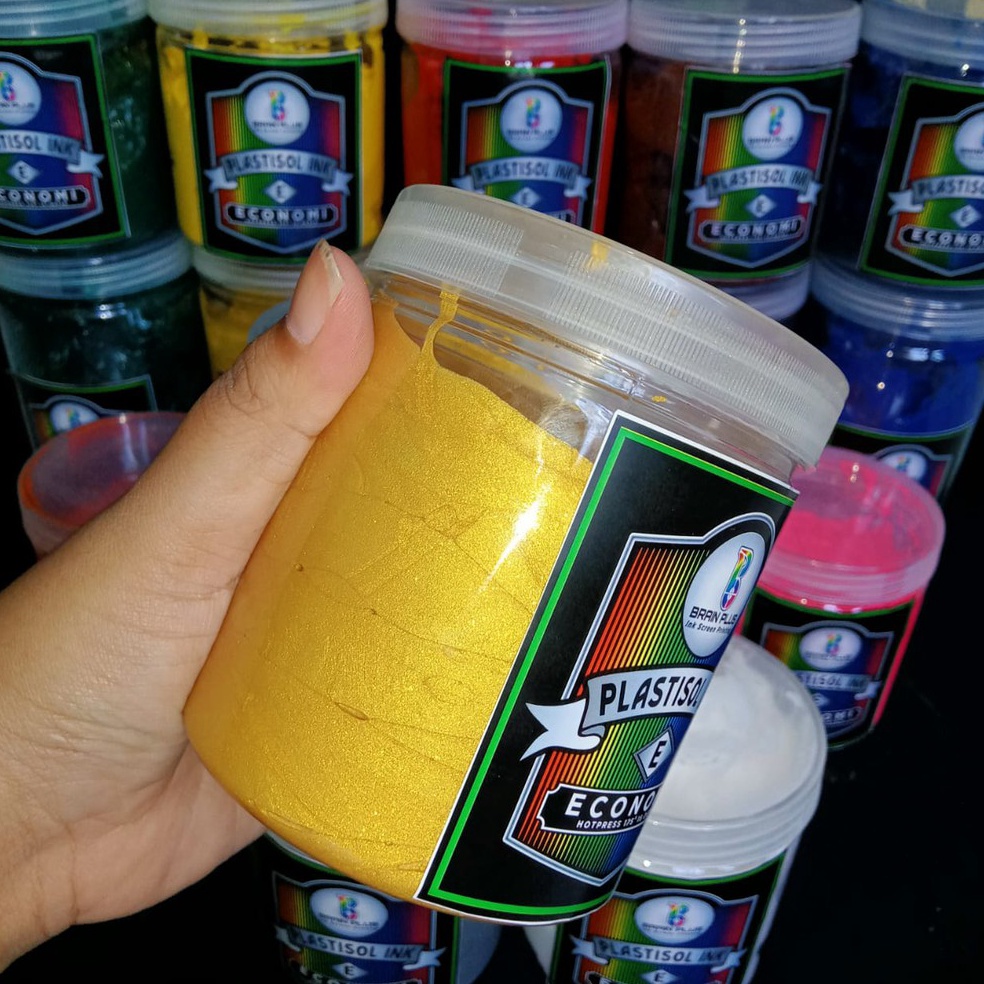

ART J6Q5 Tinta Sablon PLASTISOL SHIMER GOLD Brain Plus 5gr