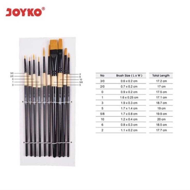 

ART N9Z kuas lukis joyko br9 set brush