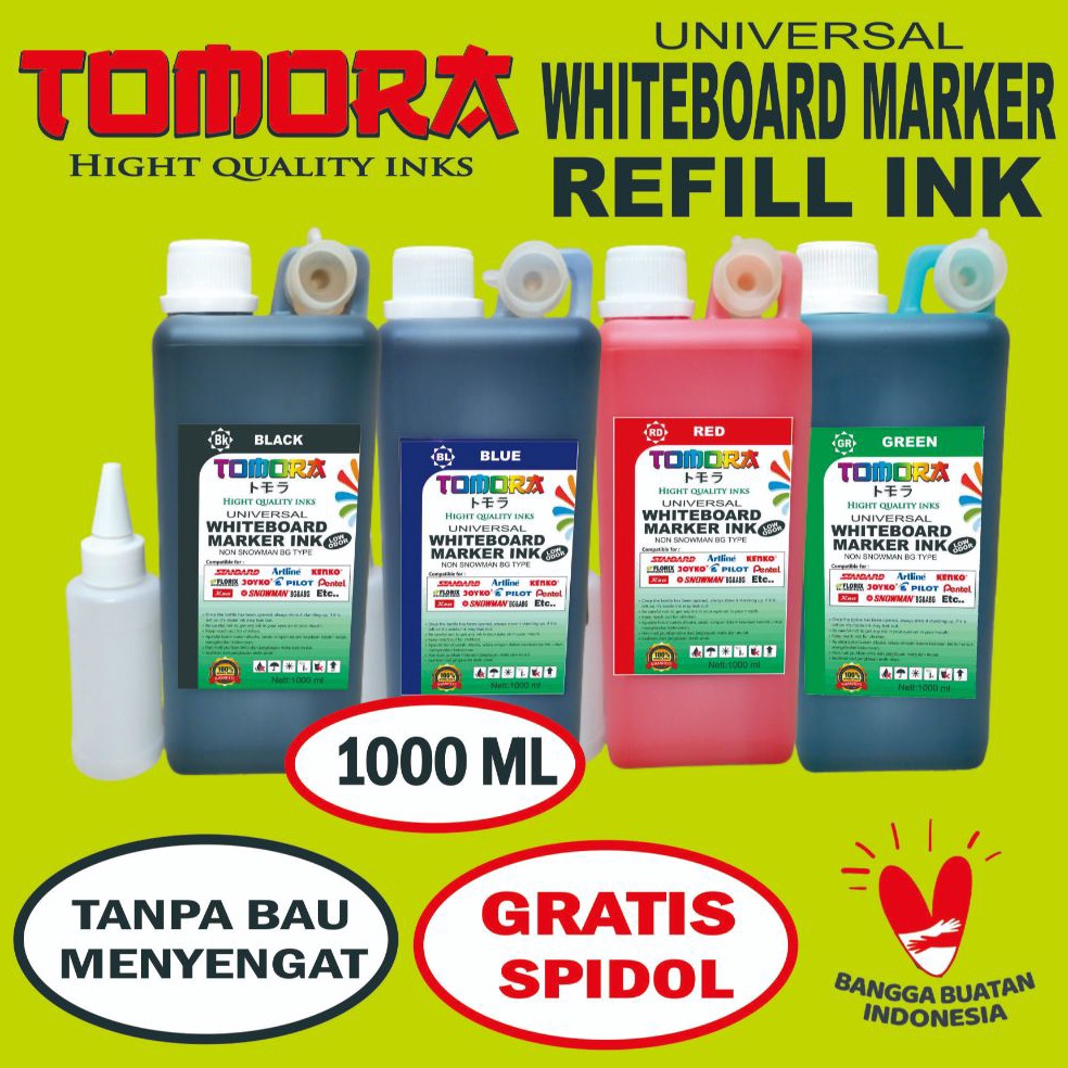 

ART X7O9 Tinta Refill Spidol Whiteboard Ramah Lingkungan Tomora untuk Semua Merek Mudah Dihapus 1 Liter