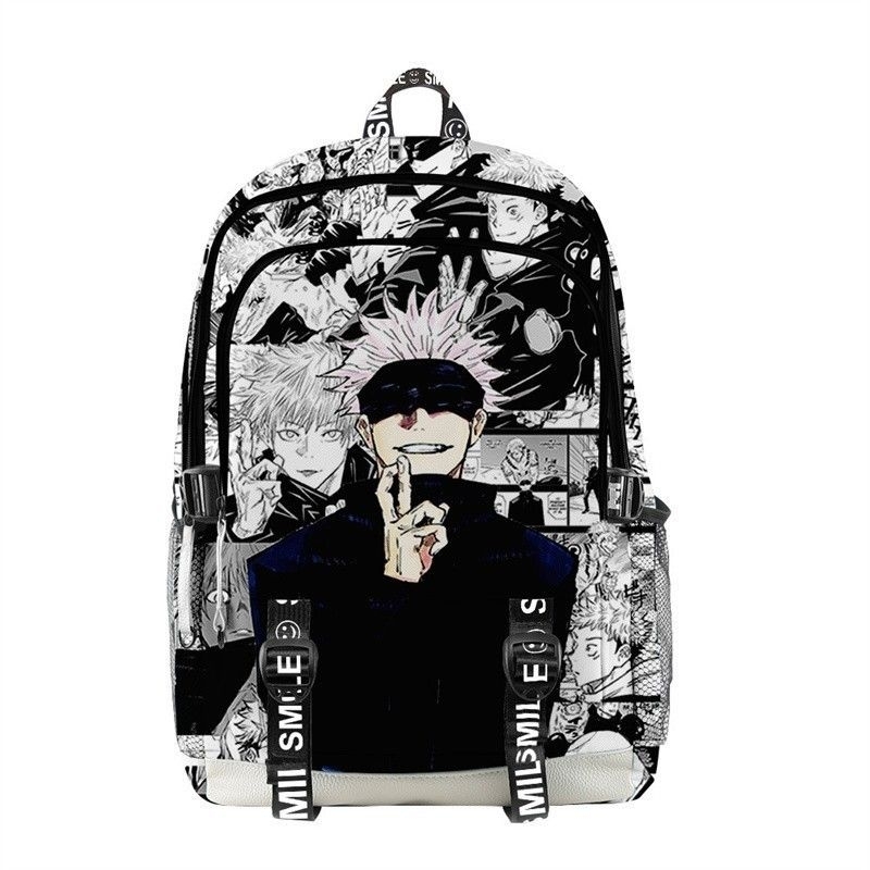 Tas Ransel Sekolah Anak Laki laki Gambar Anime Jujutsu Kaizen Tas Buku Backpack Anak Cowok Keren Ran