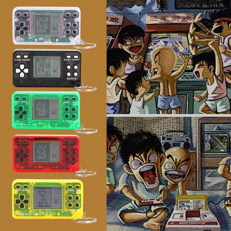 ( COD ) GAME BOX Mini Pocket Persegi Panjang 23 in1 Brick Games Gantungan Kunci Game genggam Retro F