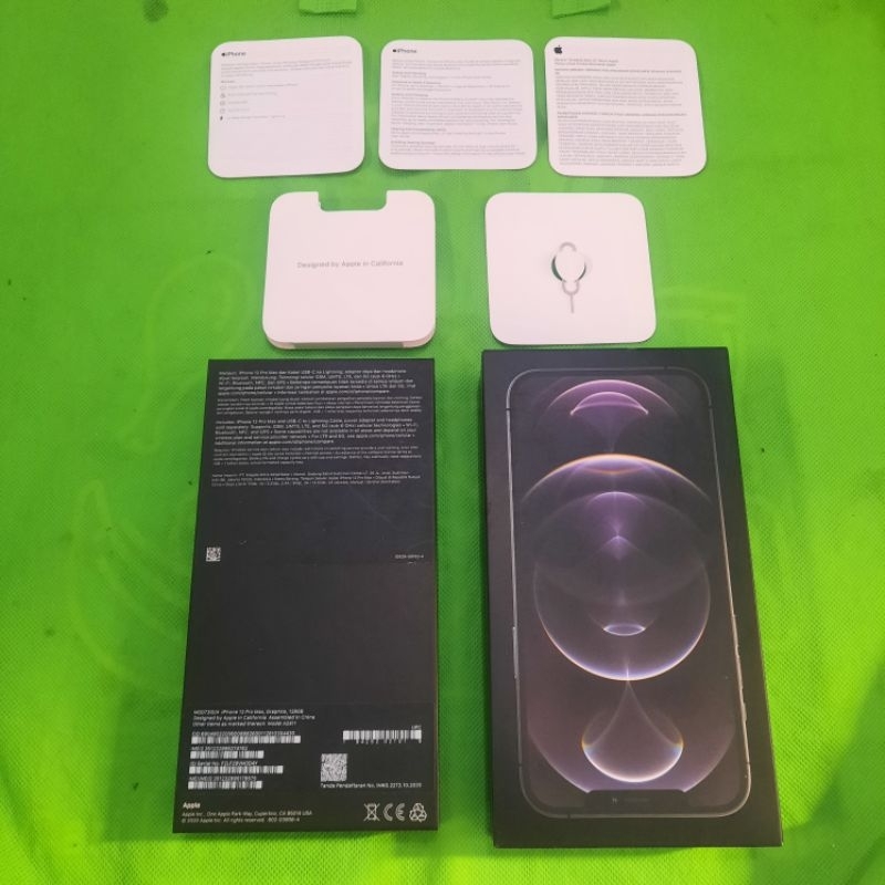 dus box iphone 12 pro max gold original 100% copotan digimap lengkap manual book