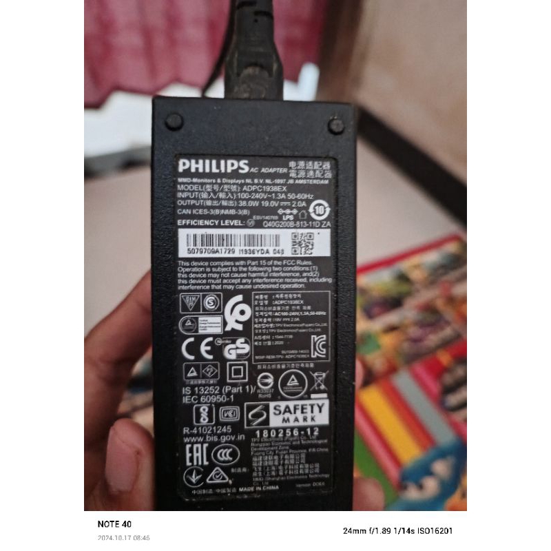 Adaptor Monitor Philips 19V 2A