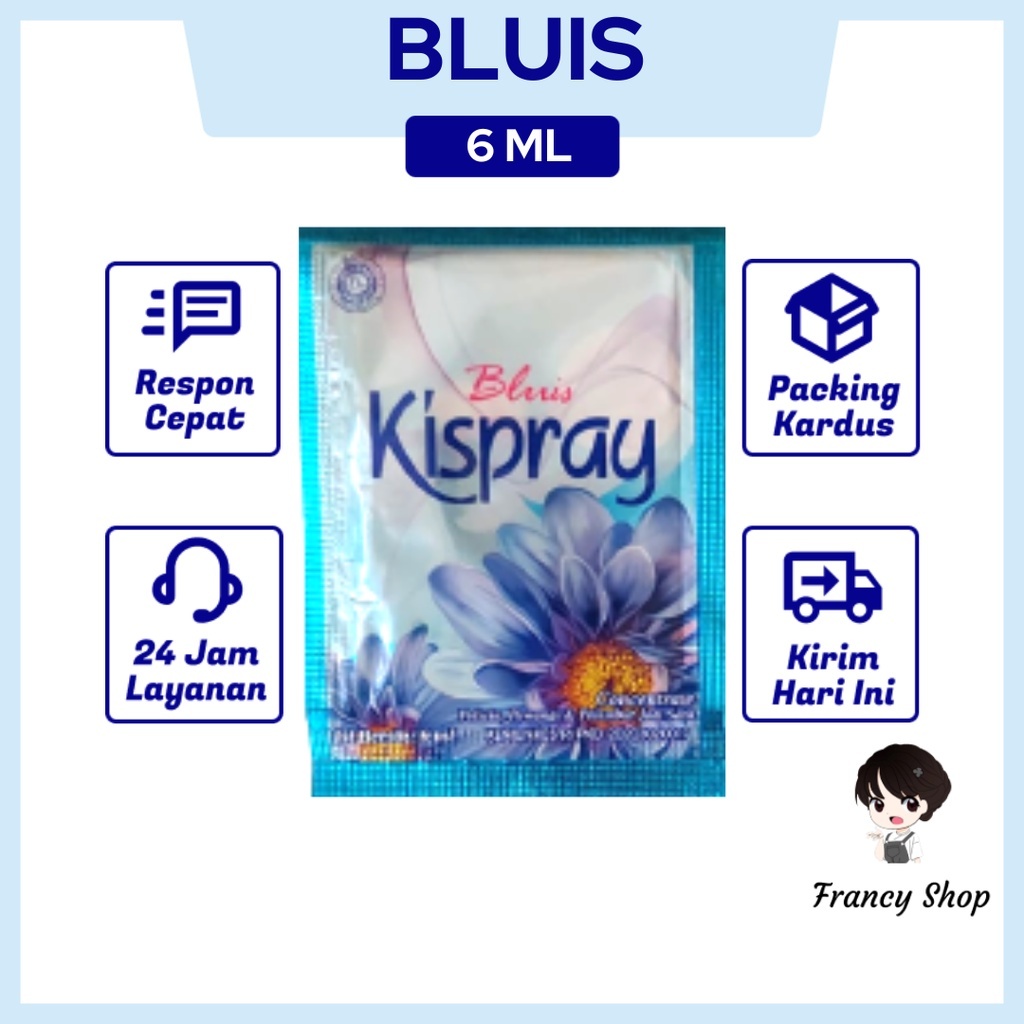 Kispray Sachet  Bluis 6 ml. kemasan 1 sachet
