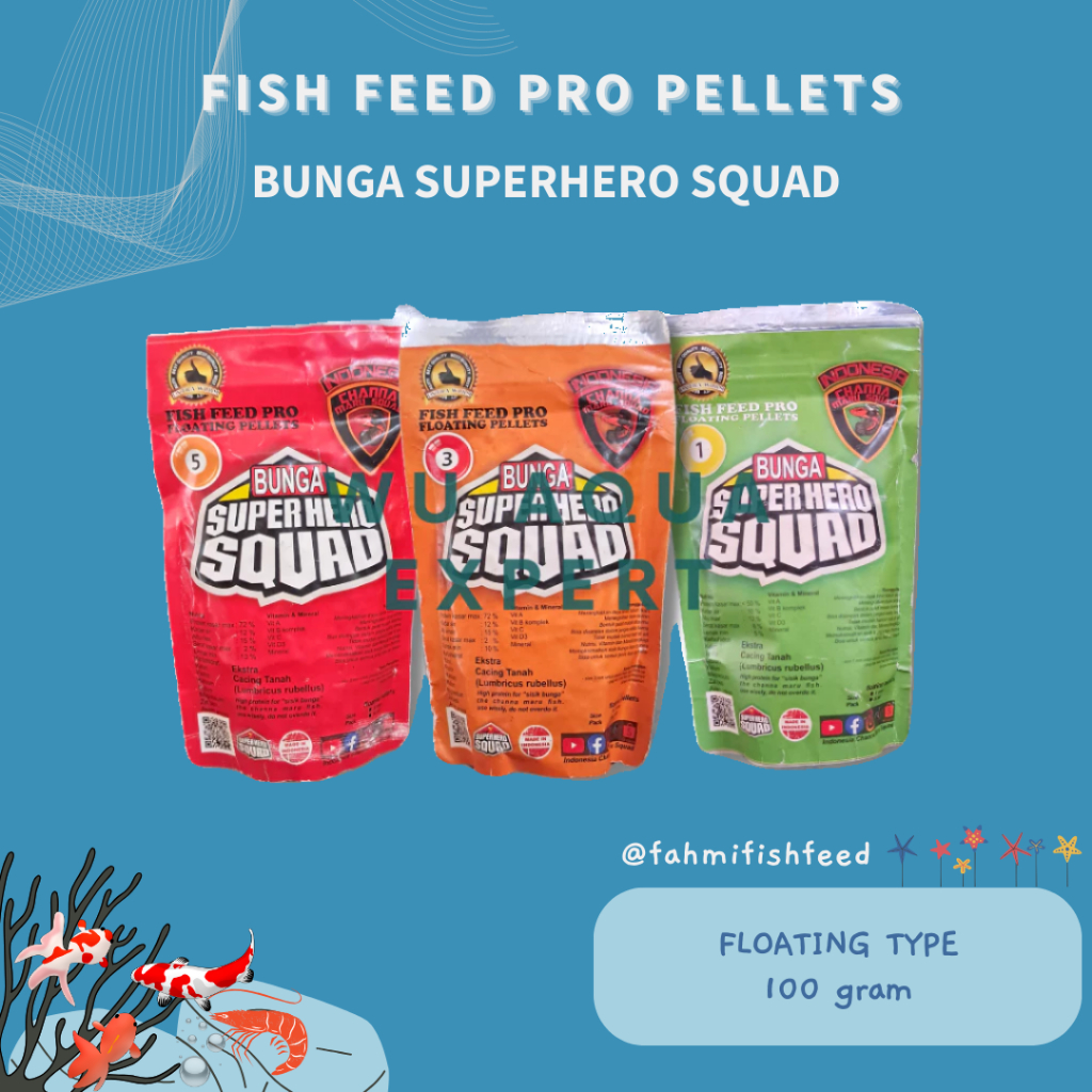 Pakan Ikan Channa Super Hero Squad Bocil Channa Meresahkan Ultimate Floating Snake Head Fish Food