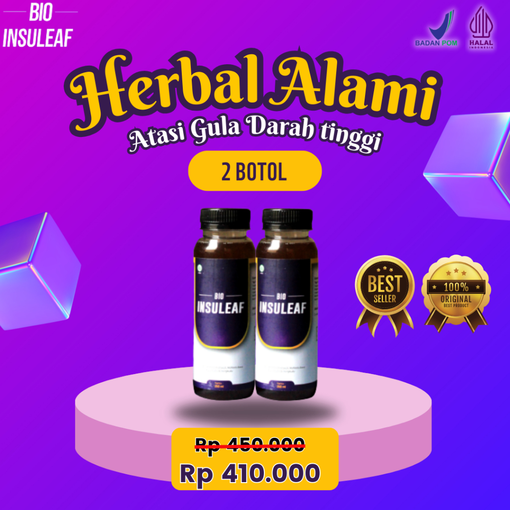 

Paket 2 Botol Bio Insuleaf - Original Membantu Meringankan Diabetes dan Kolesterol