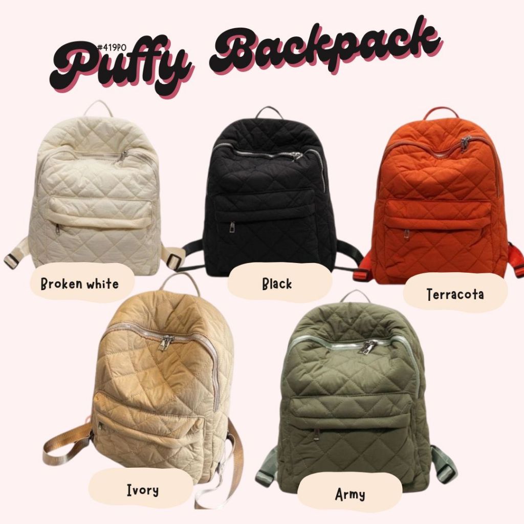 OPEN PO TAS RANSEL/ RANSEL IMPORT/ PUFFY RANSEL/ BACKPACK PUFFY/ BACKPACK MURAH