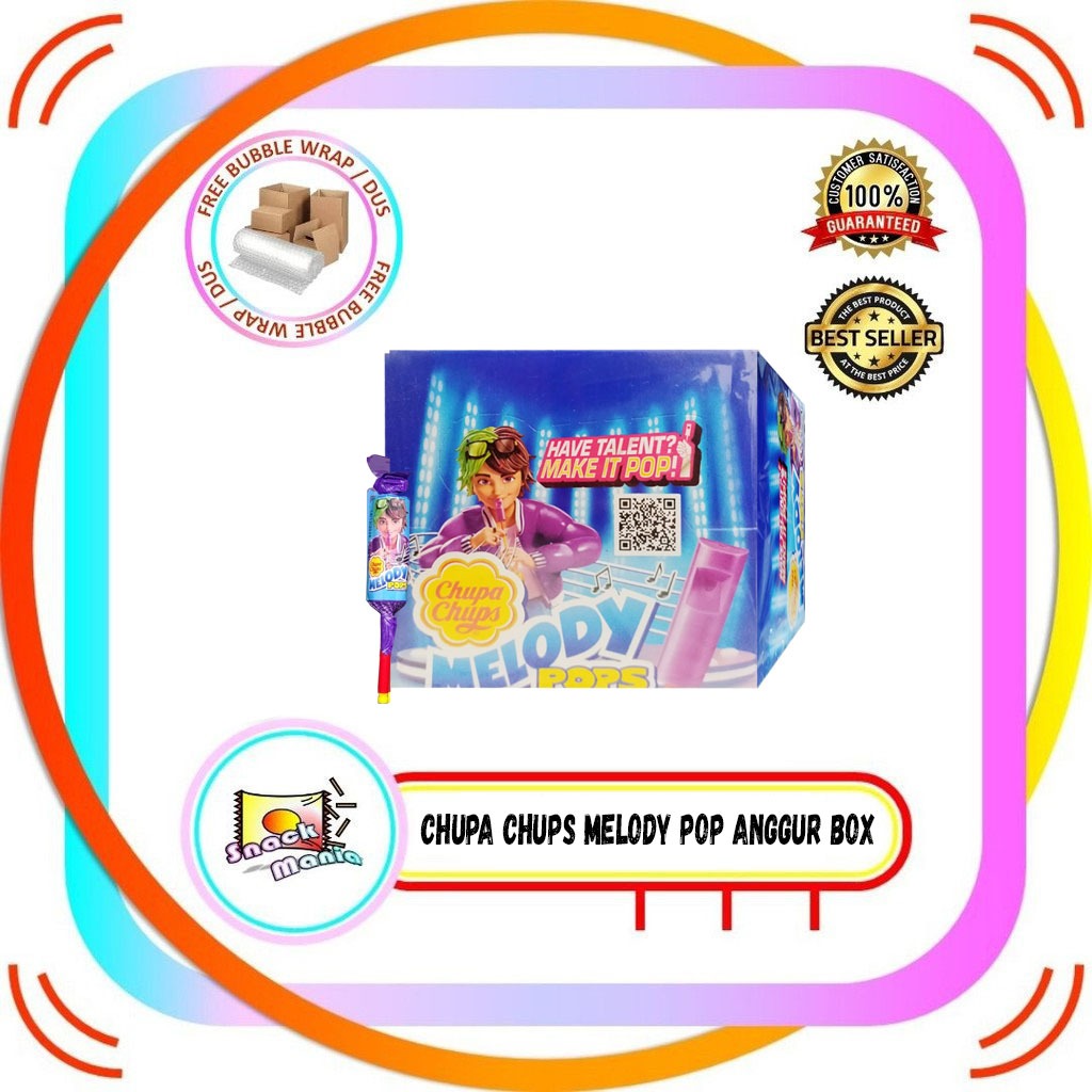 

Chupa Chups Melody Pops Kembang Gula Rasa Anggur ~ 36 pcs x 15 gr BOX