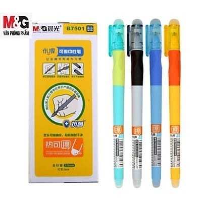 

M&G Stick Erasable Pen 0.5mm Black / Pulpen M&G Ekonomis Hitam AKPB750 / Pulpen Cetek Grip Karet M&G Warna Warni