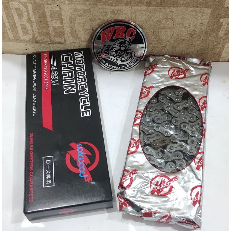 Rantai Rante Roda 428H - 128L 428 H - 128 L Tebal Hitam