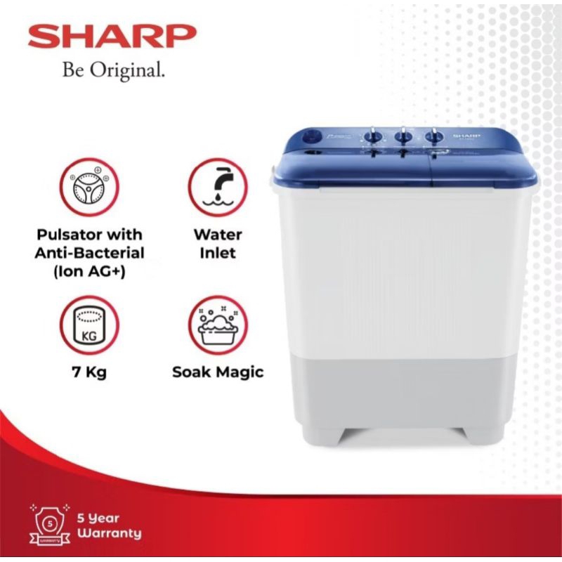 mesin cuci sharp 7kg, 2farian