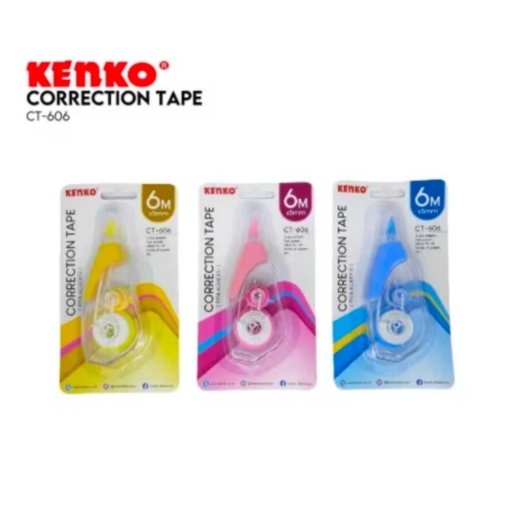 

KENKO CORRECTION TAPE CT-606 (6MX5MM) HARGA PER PCS WARNA RANDOM
