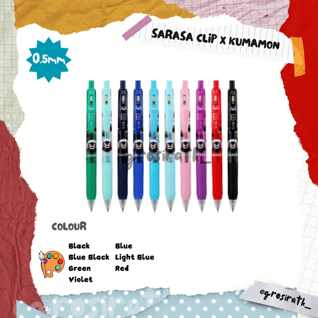 

Zebra Pulpen Sarasa Clip x Kumamon 0.5mm Limited Edition