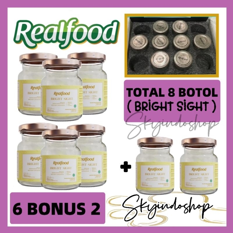 

Realfood Bright Sight ( 6 Bonus 2 ) Minuman Sarang Burung Walet Bpom Halal