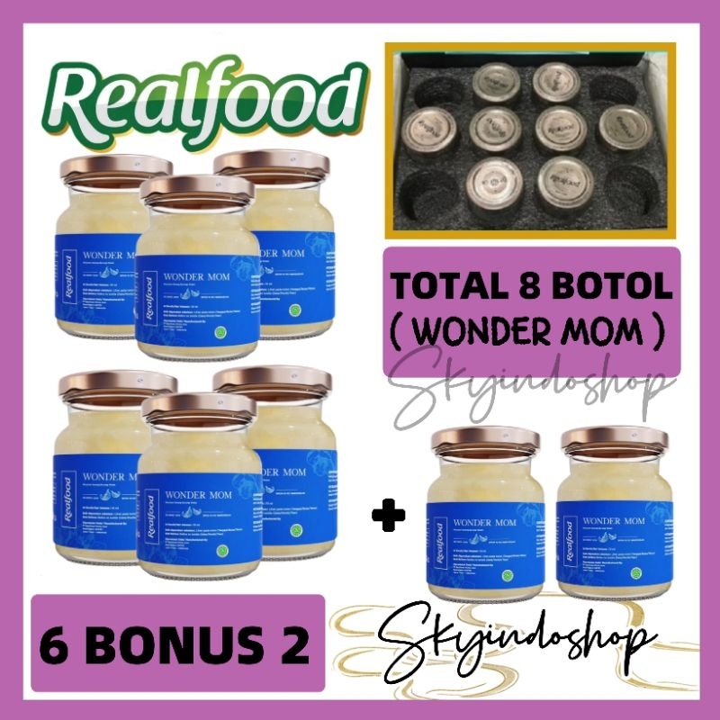 

Realfood Wonder Mom ( 6 Bonus 2 ) Minuman Sarang Burung Walet Bpom Halal