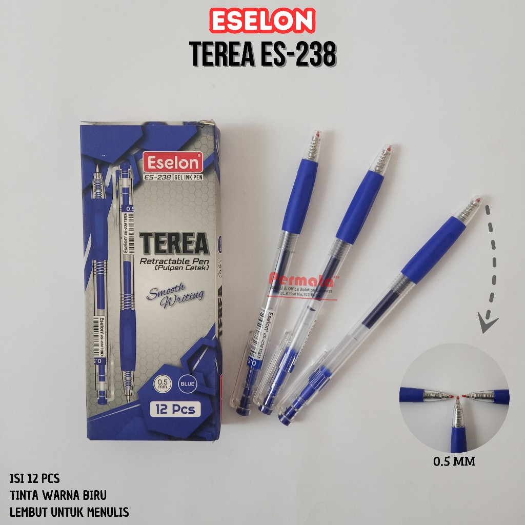 

(12pcs)Pulpen Gel Cetek TEREA ES-238 / 1 Pak Pulpen ES-238