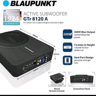 Subwoofer Aktif Blaupunkt GTR 8120 A - Subwoofer Kolong Aktif Blaupunkt GTR 8120 A - Bass Kolong Bla