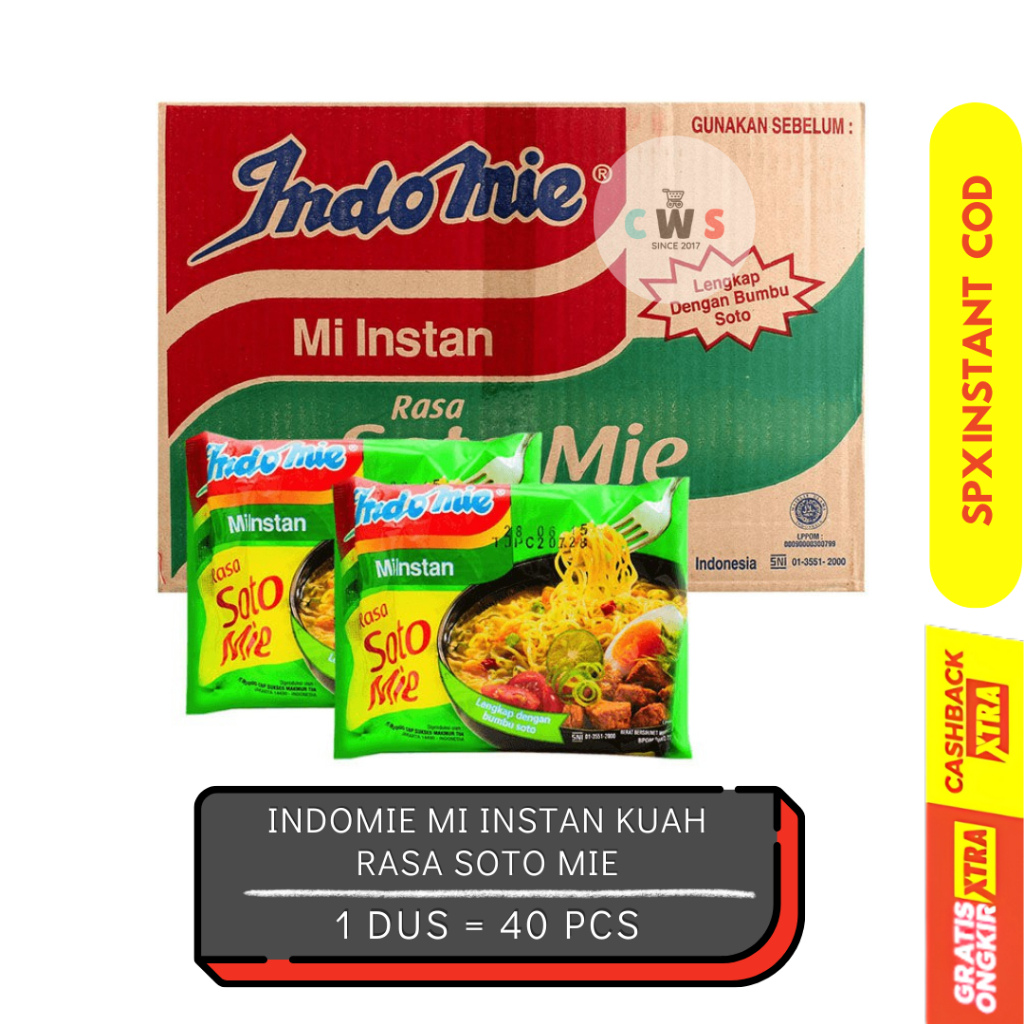 

INDOMIE KUAH MI SOTO MIE Instan - 70 gr / 40 Pcs / 1 Dus