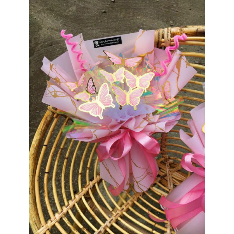 FREE LAMPU LED | Buket kupu kupu led buket hologram kupu kupu | Buket Butterflay Buket lampu kupu ku