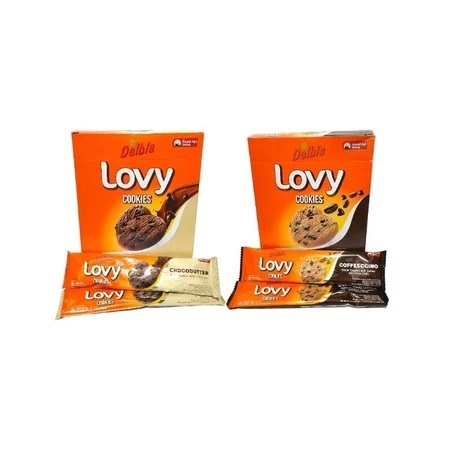 

[Perbox isi 12] Delbis Lovy Butter Cookies with Choco Chips 27gr