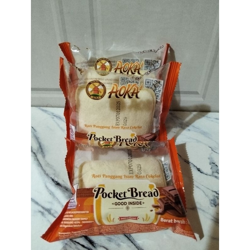 

NEW PAKET 10PCS AOKA POCKET BREAD 45GR