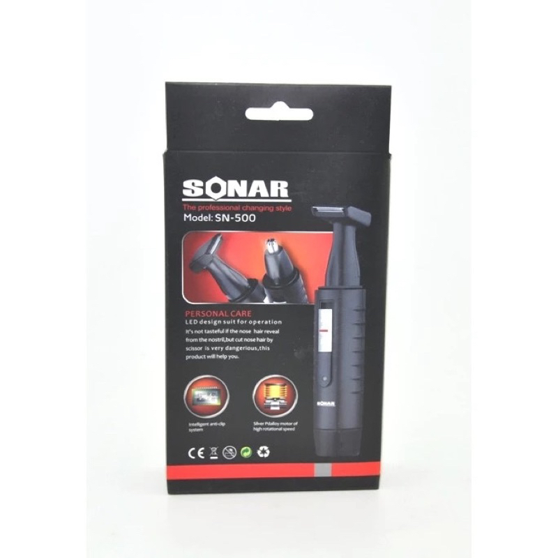 [NEW] Sonar Alat Cukur Bulu Hidung Pencukur Jenggot Cukuran Elektrik Charger SN-500