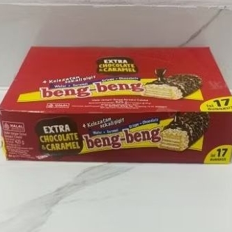 

Beng beng extra chocolate & caramel ( isi 17 bungkus)