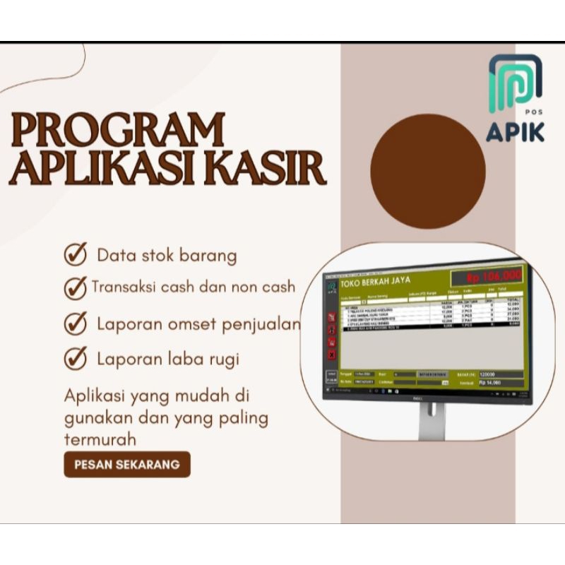 program aplikasi kasir pc