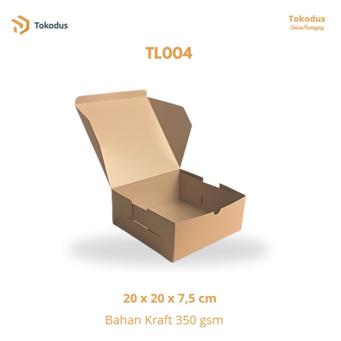 

Dus Nasi Kotak Uk. 20x20x7,5 cm - Tokodus Buah Batu