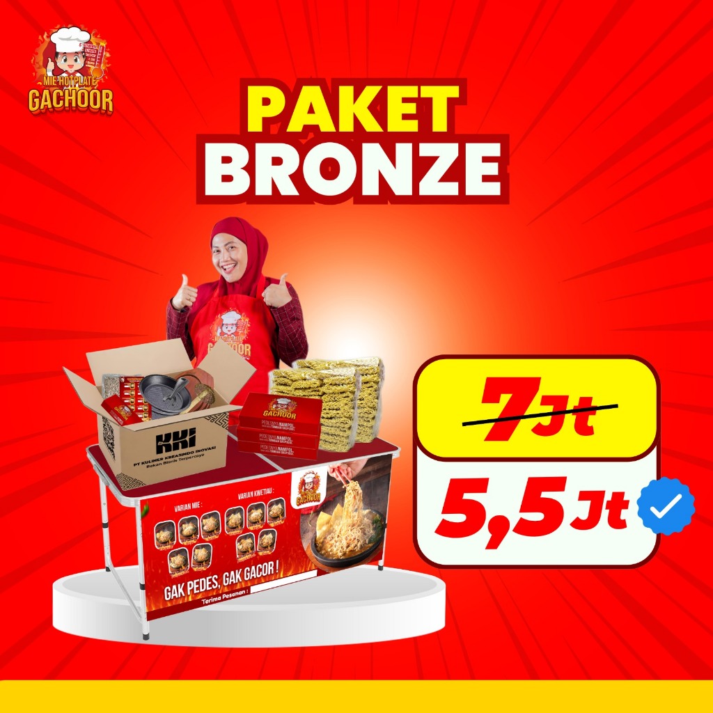 

Franchise Kemitraan Terlaris Kekinian Mie Pedas Hotplate Gachoor - Paket Bronze