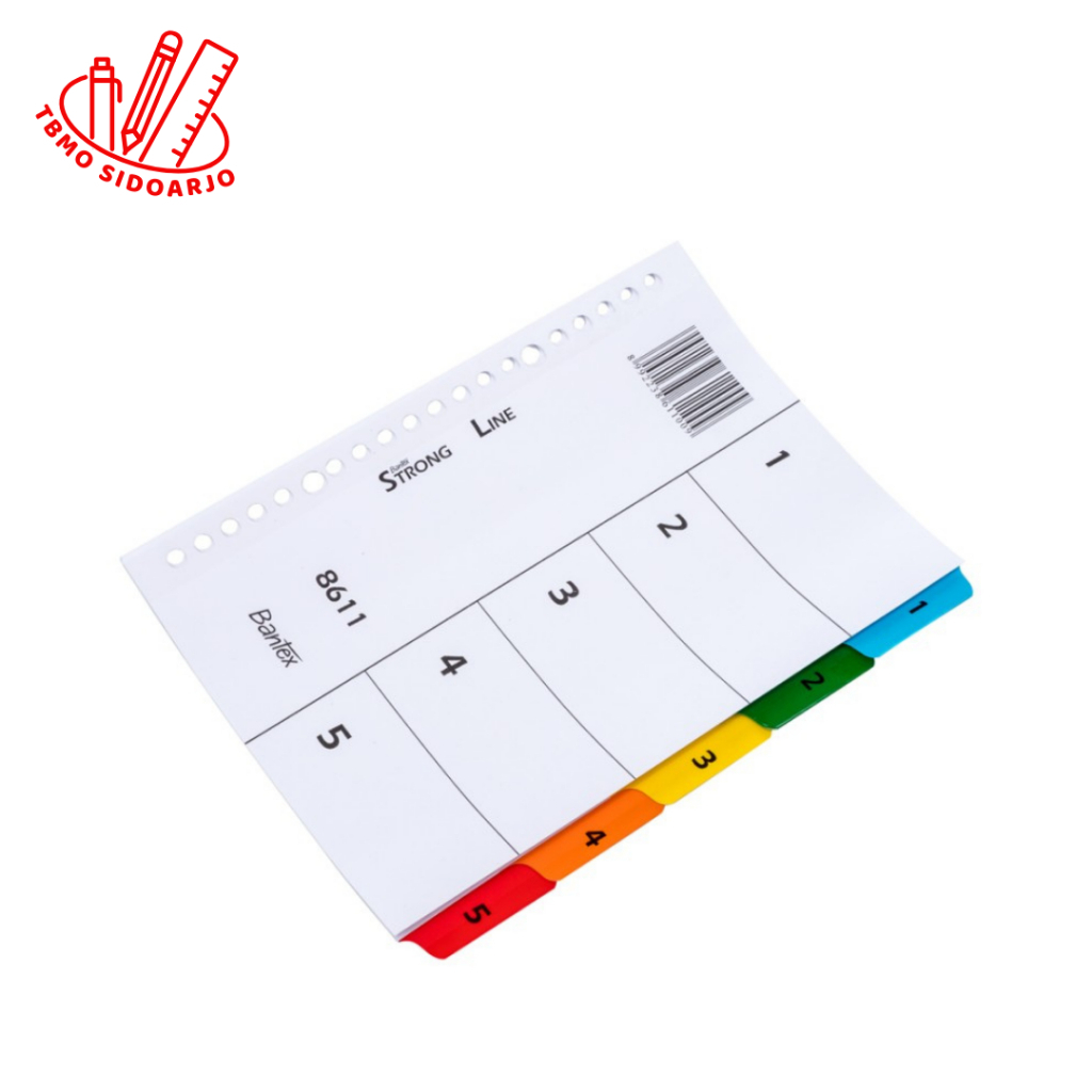 

TBMO Bantex Strongline Indexes A5 5 Pages (1-5 index) 20 holes 8611 00