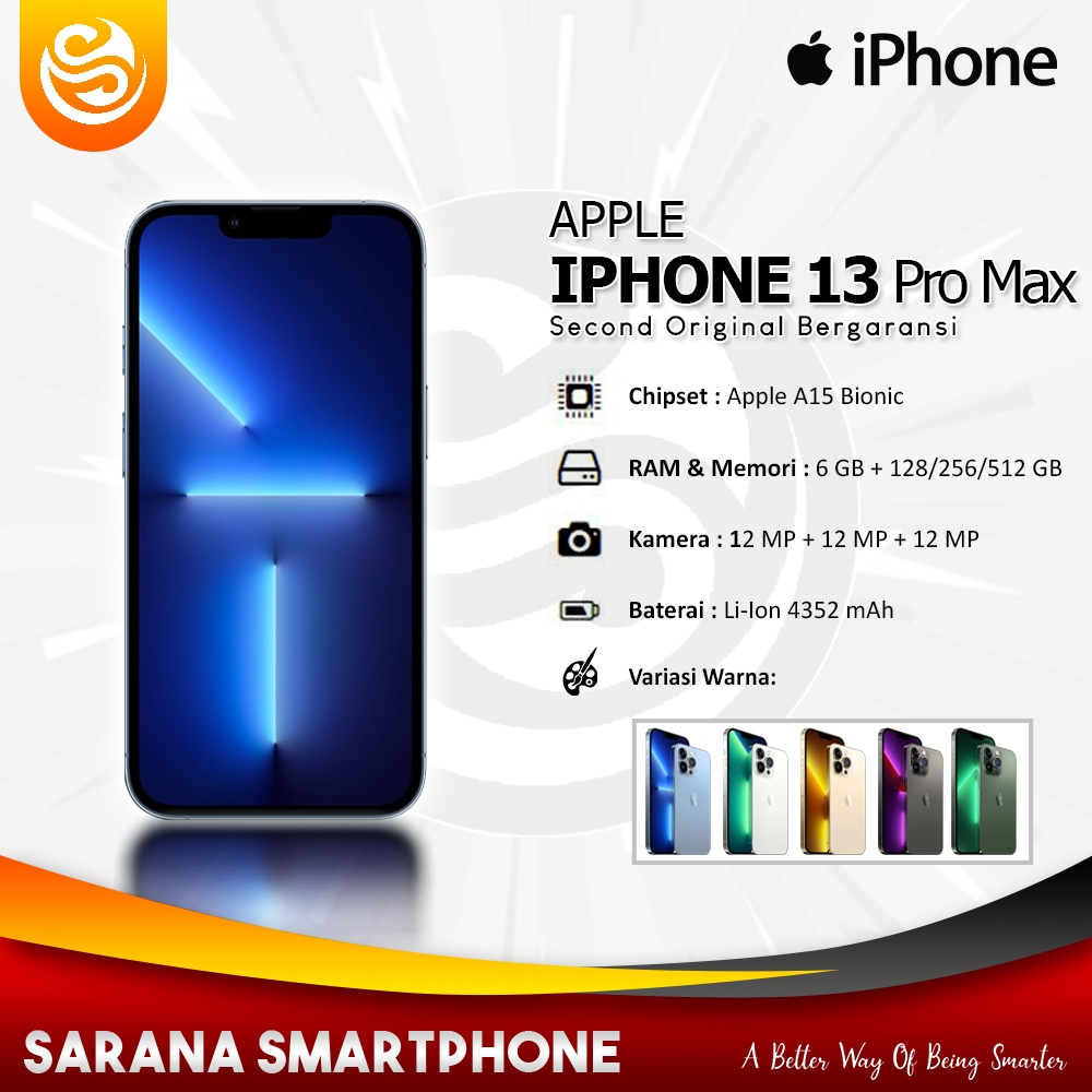 Iphone 13 Pro Max [128GB | 256GB | 512GB | 1TB] Baru Original Garansi Resmi