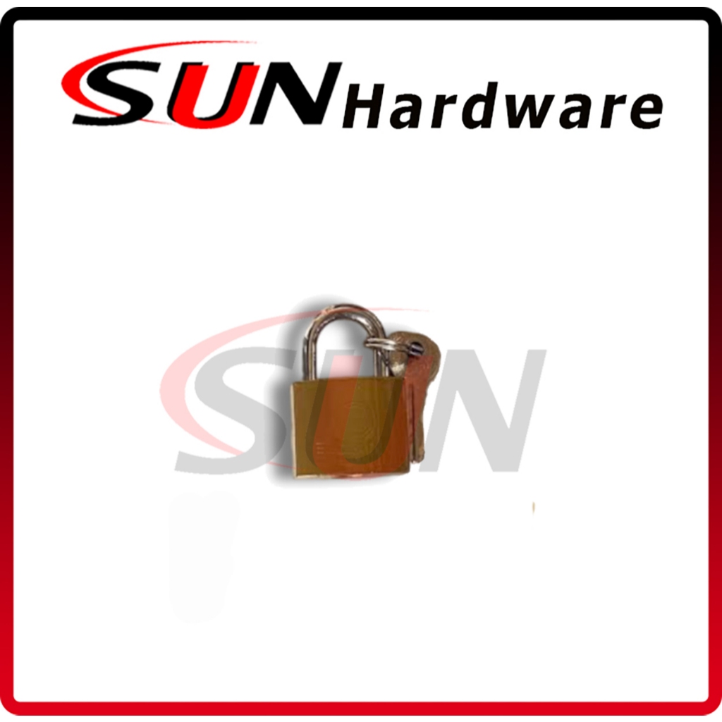 Gembok Kuning 30 mm Padlock Gold Emas Koper Tas Kecil Mini