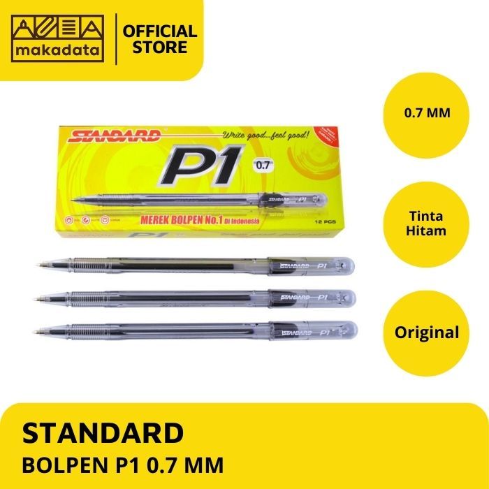 

BOLPEN / BALLPOINT / PULPEN STANDARD P1 0.7MM (1PCS) MURAH