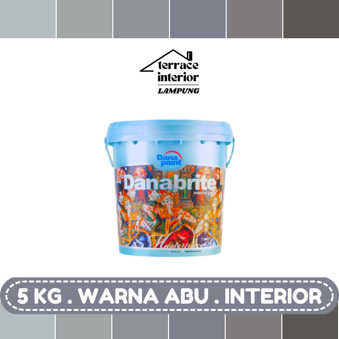 Cat Tembok Interior Danapaint Danabrite Warna Abu 5 Kg
