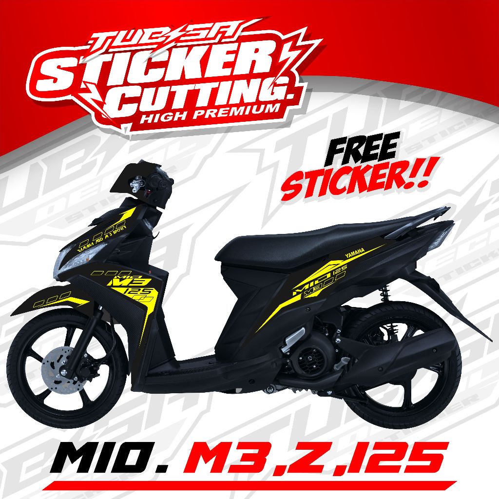 Stiker CuCutting Mio M3 - Stiker Striping Cutting  Mio M3 / MIO 125 / Striping Mio m3.125.Z