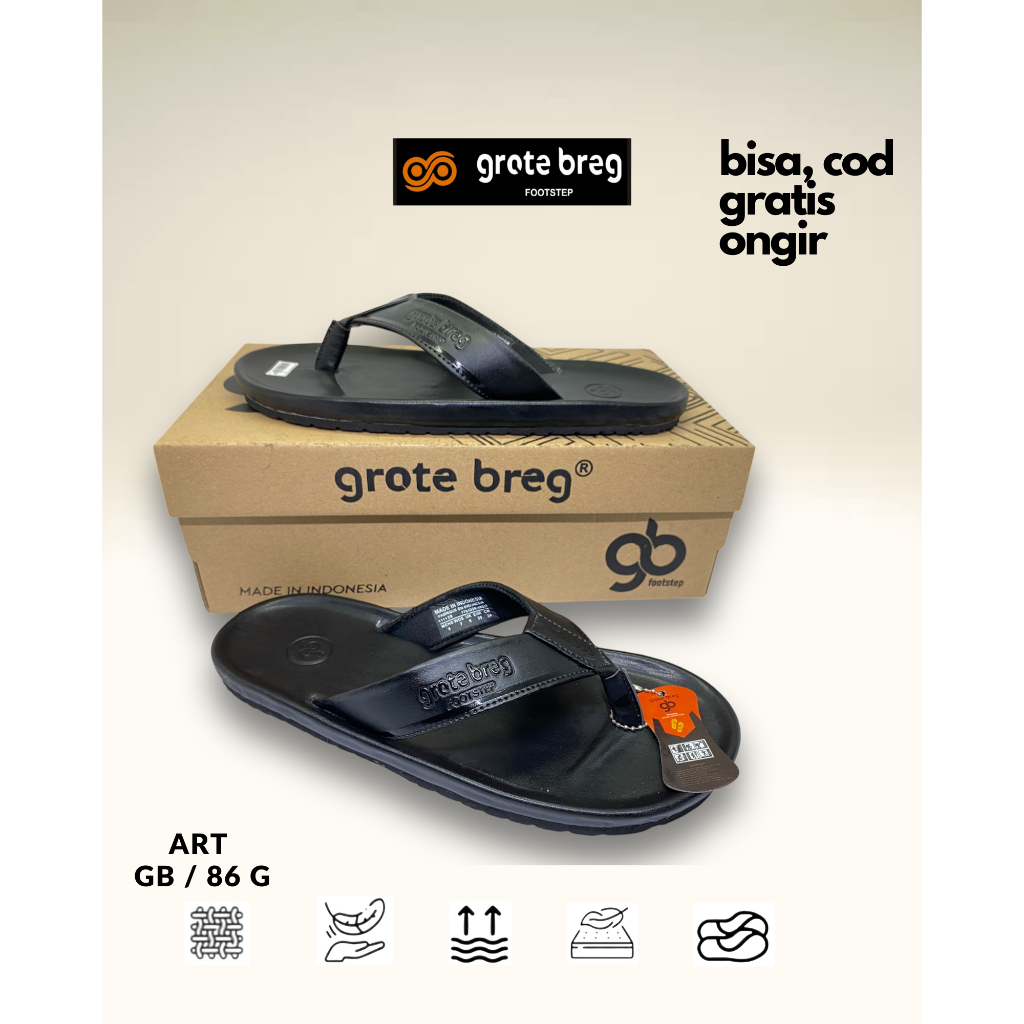 Sandal Jepit  Pria Wanita - Grotebreg GB 86 G - Sendal Karet Original Terbaru  - Flat Sandal Distro