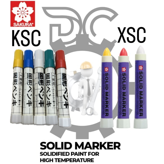 

Solid Marker Sakura / Solid Steel Marker Macam Warna / Penanda Besi Baja Permanen Kuning/Merah/Putih Sakura