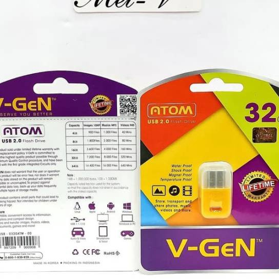 TERBUKTI Flashdisk Atom 32GB VGen  USB Flash disk Vgen 32GB  Original Flashdisk Vgen 32GB Atom