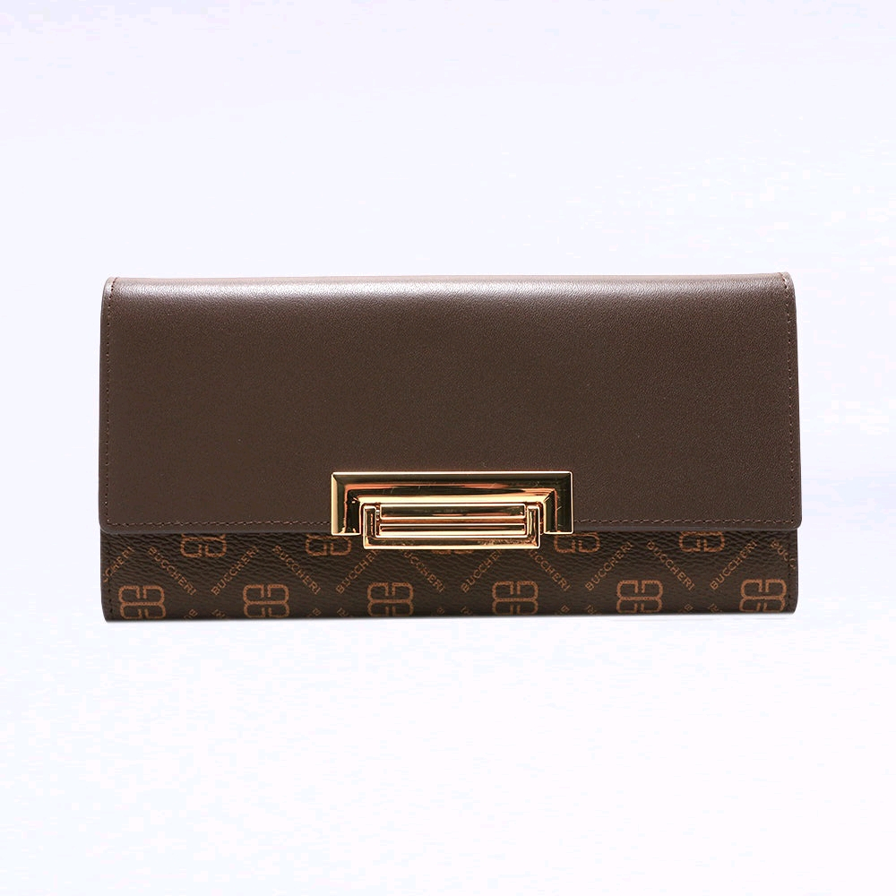 BUCCHERI Dompet Kulit Wanita Udora Brown - NW9015