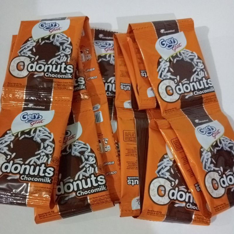 

Gery O'Donuts biskuit chocomilk 2 renceng @24x8gr