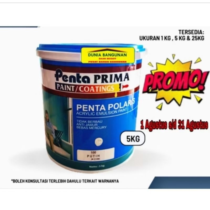 Cat Tembok Penta Prima Penta Polaris Peach Glory 5 Kg