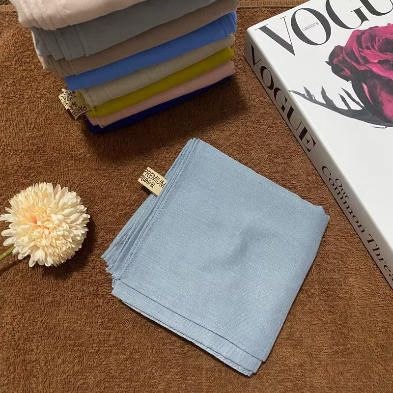 Paris premium biru langit Hijab paris premium Warna biru muda Hijab paris premium 110x110 •Biru Lang