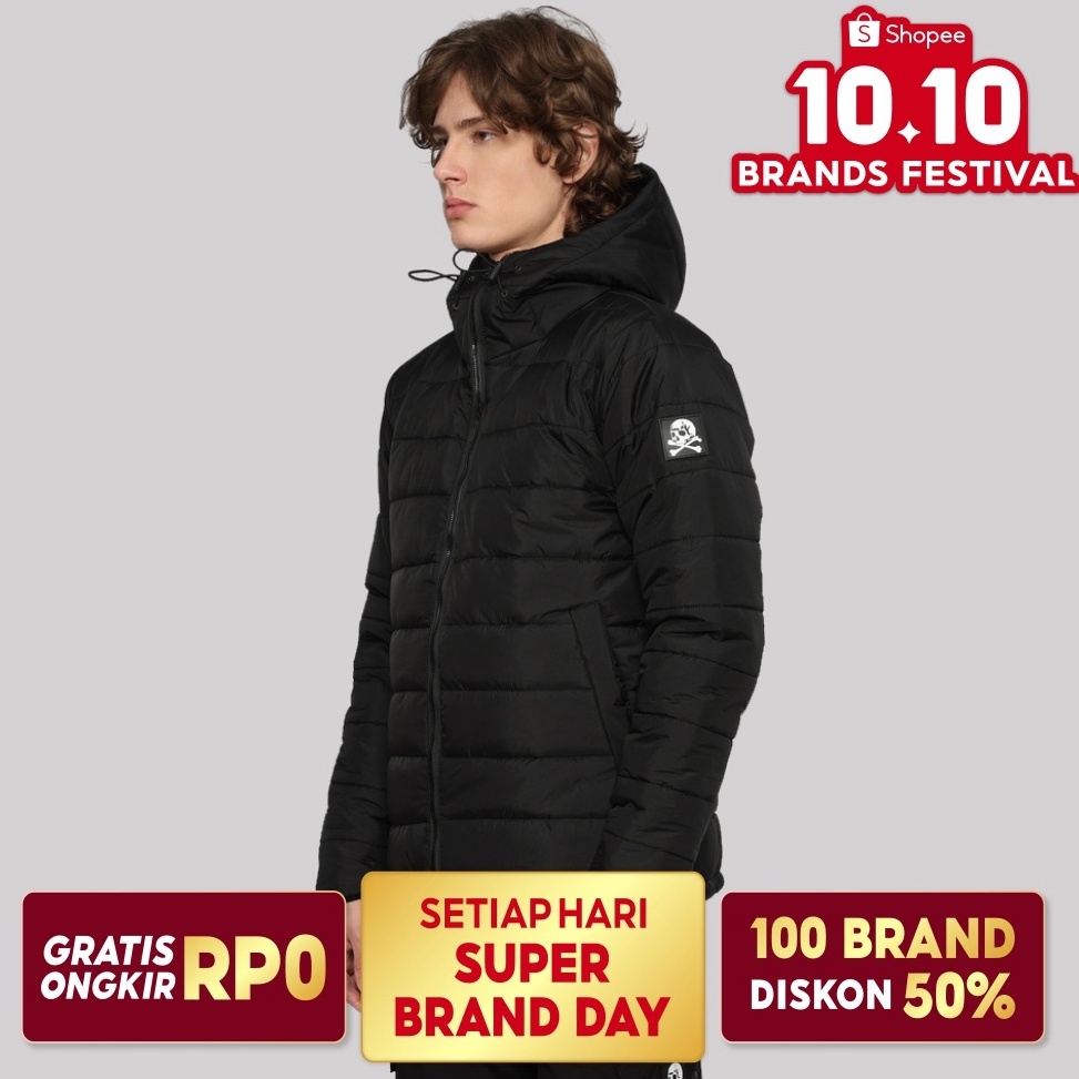 Bdgboys Jacket Outdoor Puffer Hitam Doff