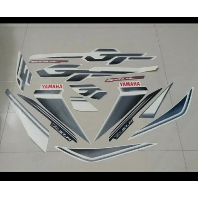 Striping Stiker Body Motor Mio GT 2013 putih