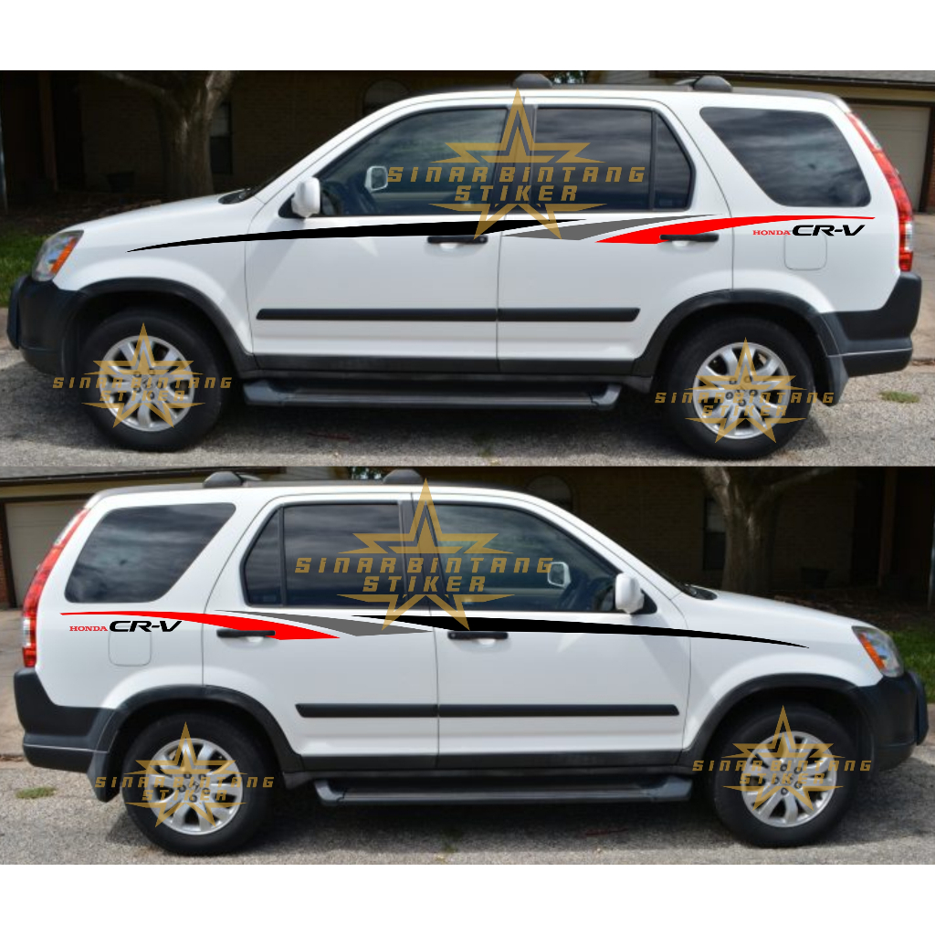 stiker cutting mobil honda crv old stiker variasi body crv hrv brv gen2