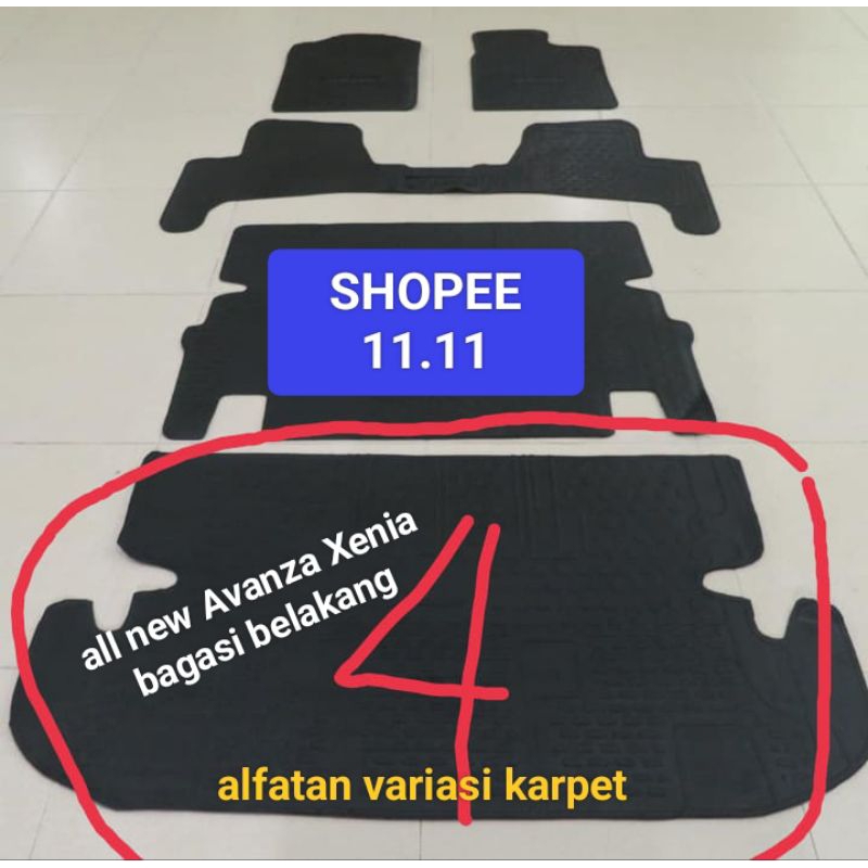 karpet mobil Avanza Xenia bagasi belakang tahun 2012-2015 all new